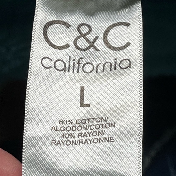 C&C California Red White Blue Mood Indigo Tie Dye Long Sleeve Comfortable Shirt - Picture 5 of 6